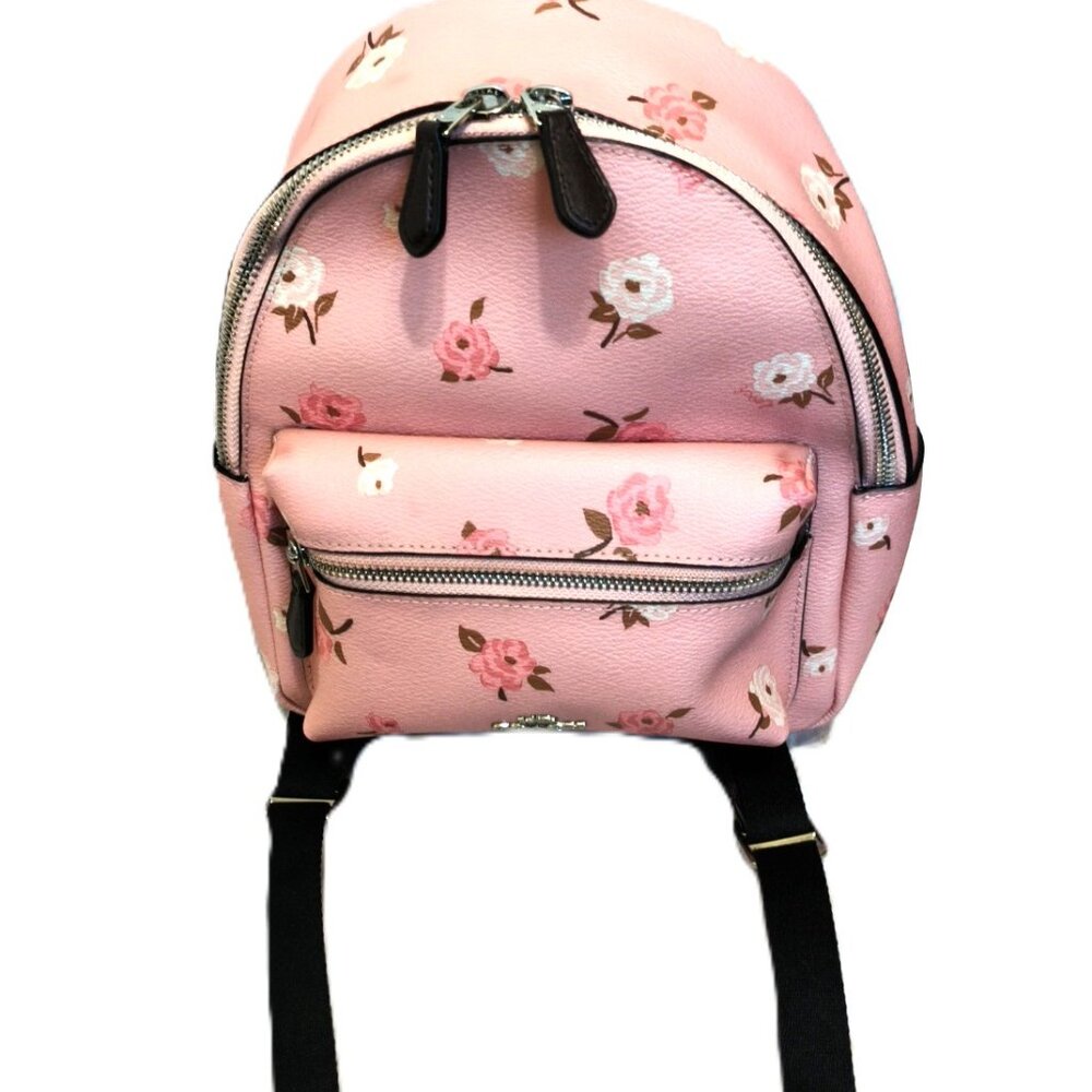 COACH Charlie Backpack Pink Peony LIKE NEW - Picture 4 of 8